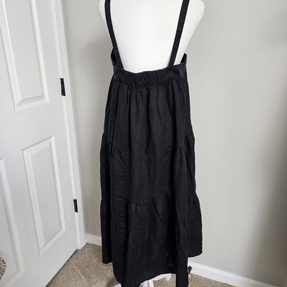 Quince Black Midi Sundress with Tiered Skirt - Picture 9 of 13